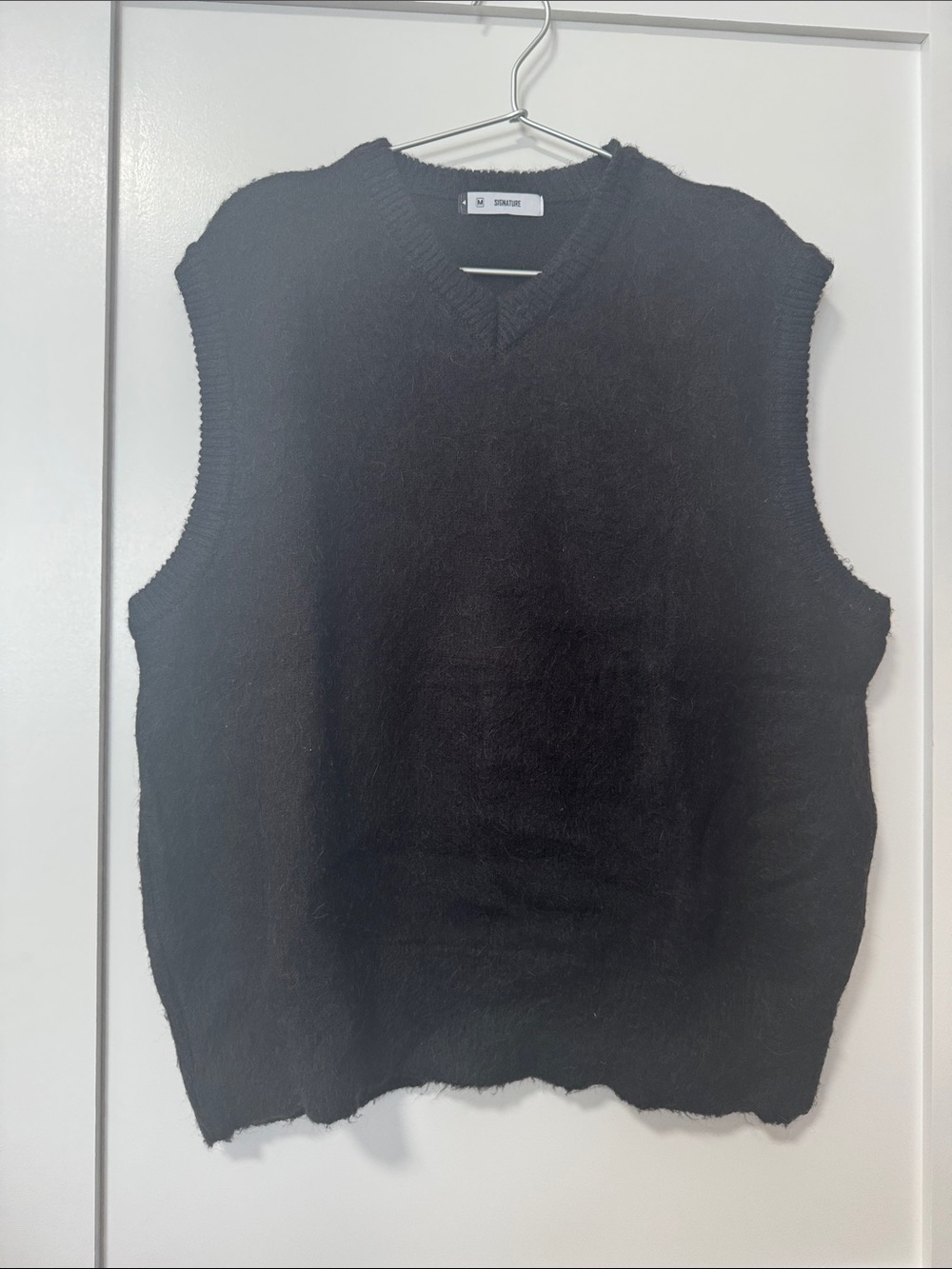 Signature Black V-Neck Knit Sweater Vest